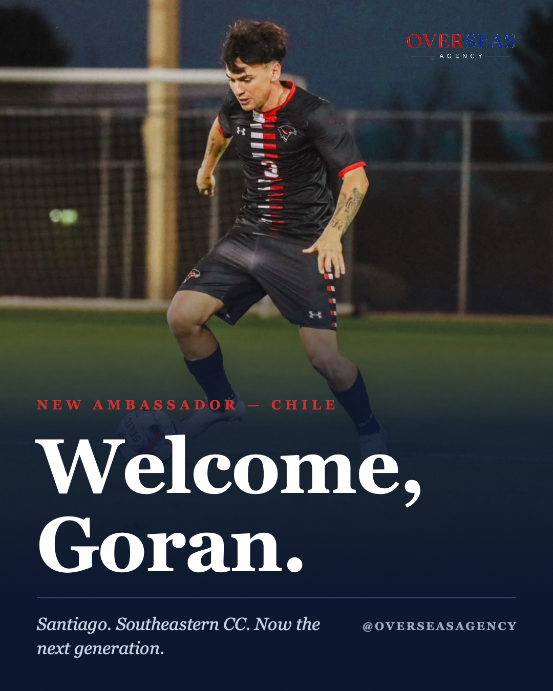 Goran in actie tijdens zijn college-periode